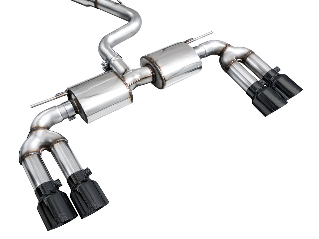 AWE Touring Edition Exhaust for Audi 8Y S3 - 4.5" Diamond Black Tips