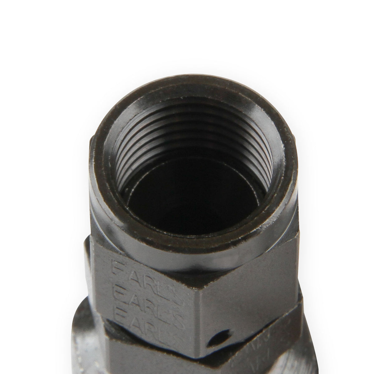 Power Steering Hose End - Straight -6 AN - Steel w/ Black Chromate Finish