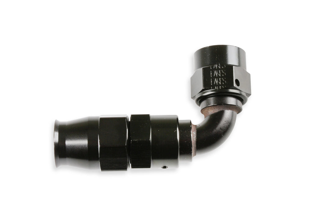-6 AN Twist-on (Dynamic Swivel) 90 Degree Bent Tube Hose-End