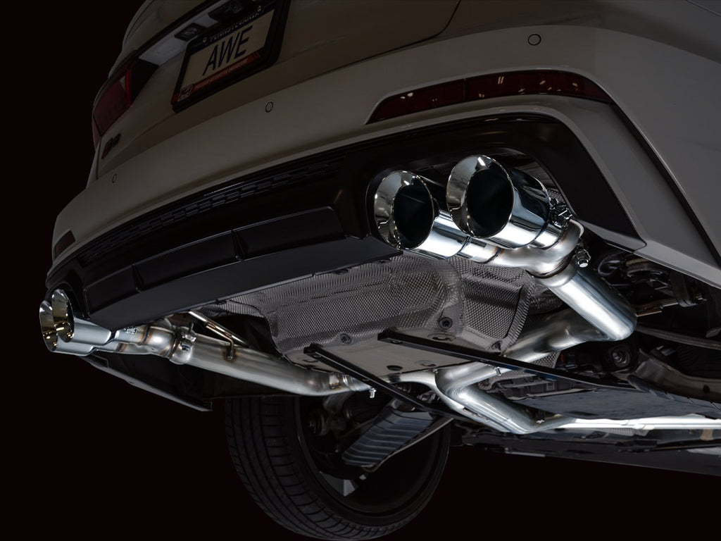 AWE Track Edition Exhaust for Audi C8 S6/S7 - 4.5" Chrome Silver Tips