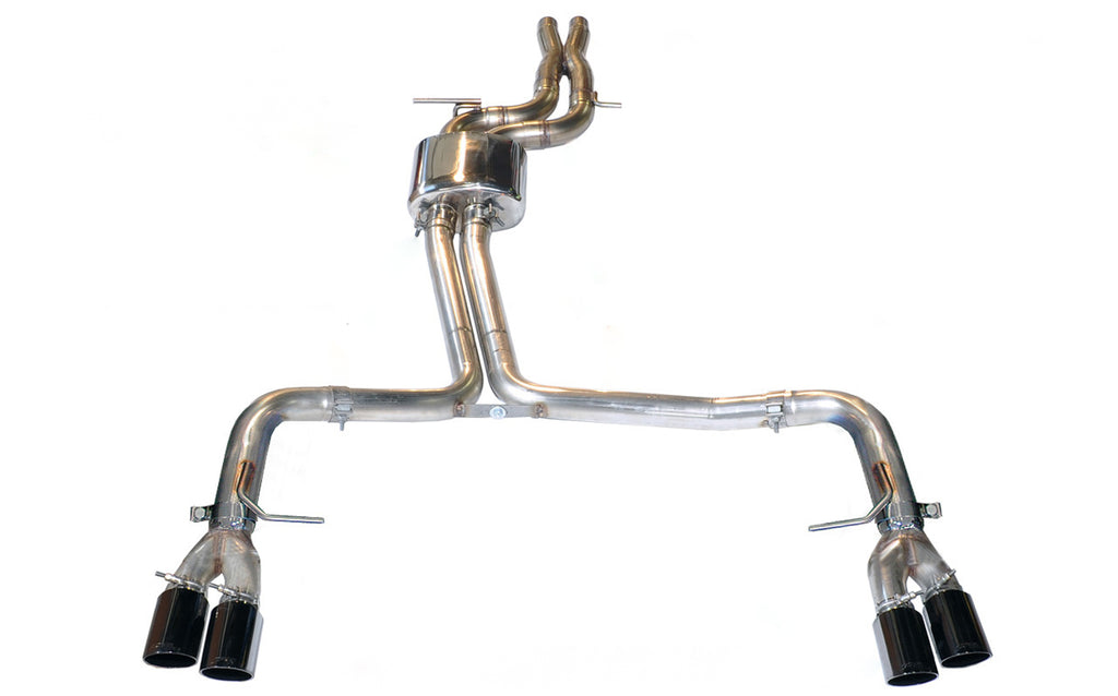 AWE Track Edition Exhaust for Audi S5 3.0T - 4" Diamond Black Tips
