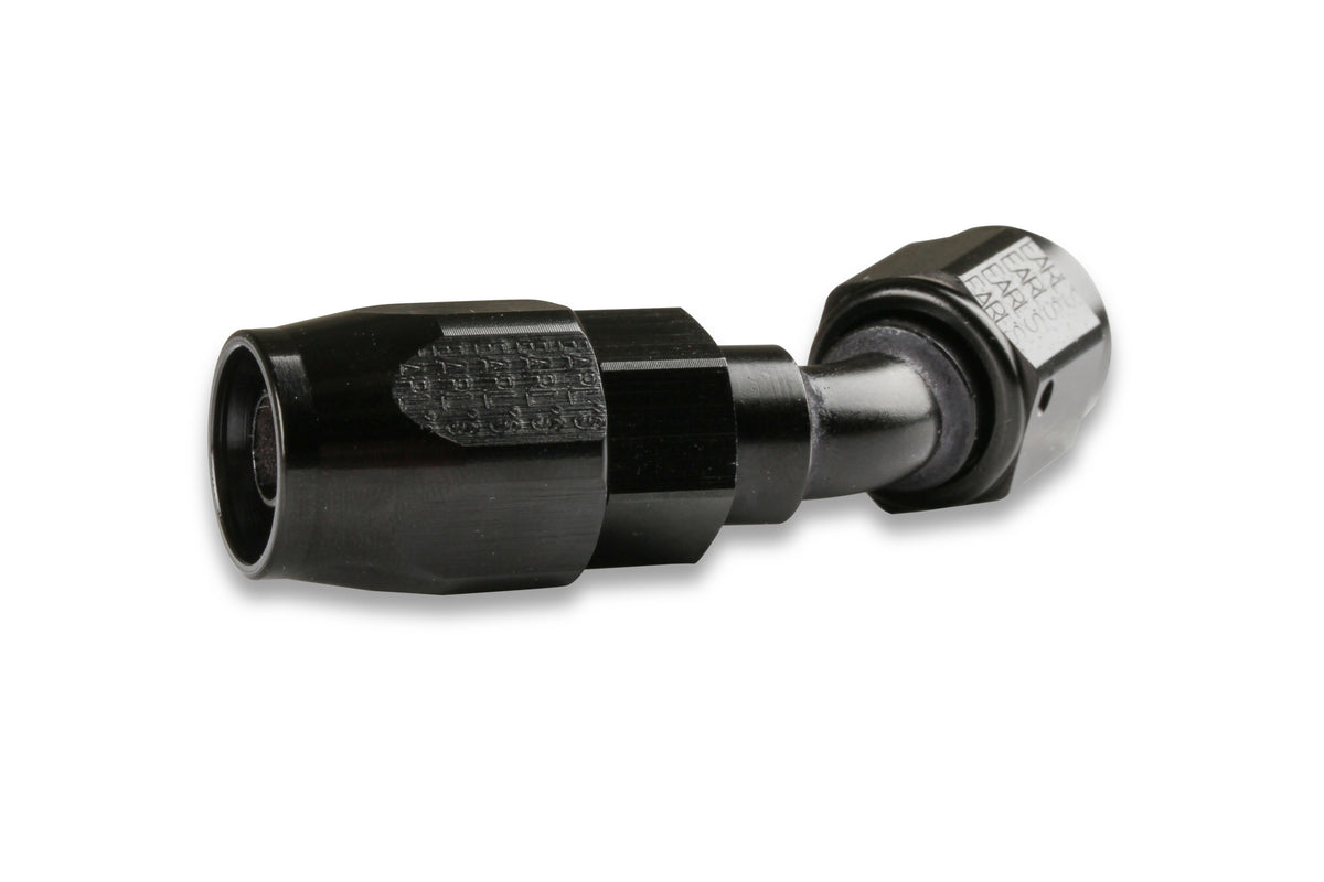 Earls 45 Degree Swivel-Seal® Hose End AN -8 - Black