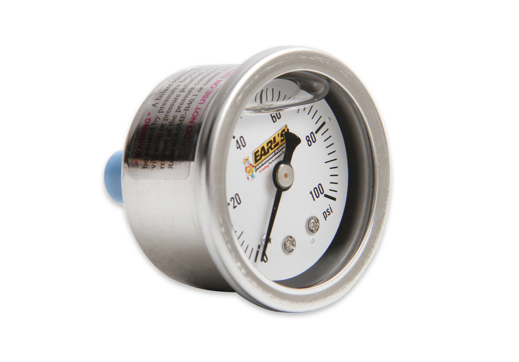 Oil-Filled - 0-100 PSI - 1/8" NPT Male Thread