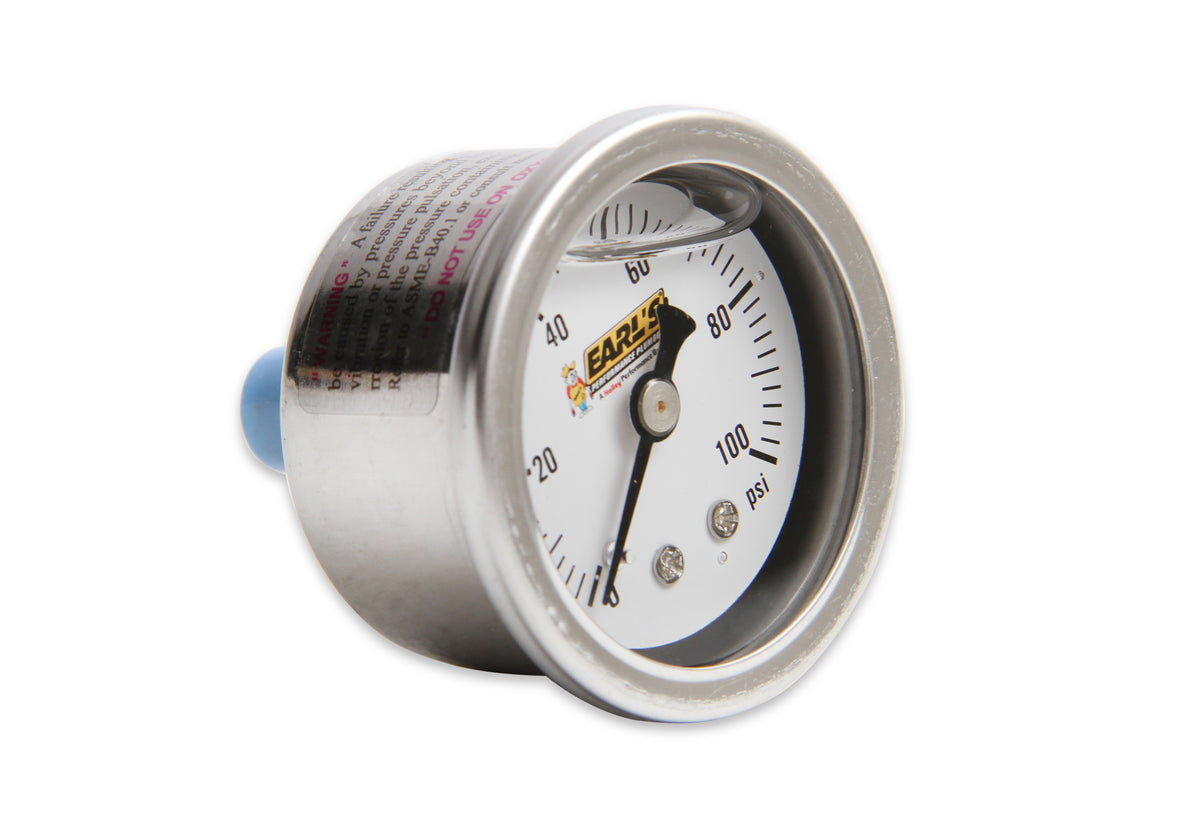 Oil-Filled - 0-100 PSI - 1/8" NPT Male Thread
