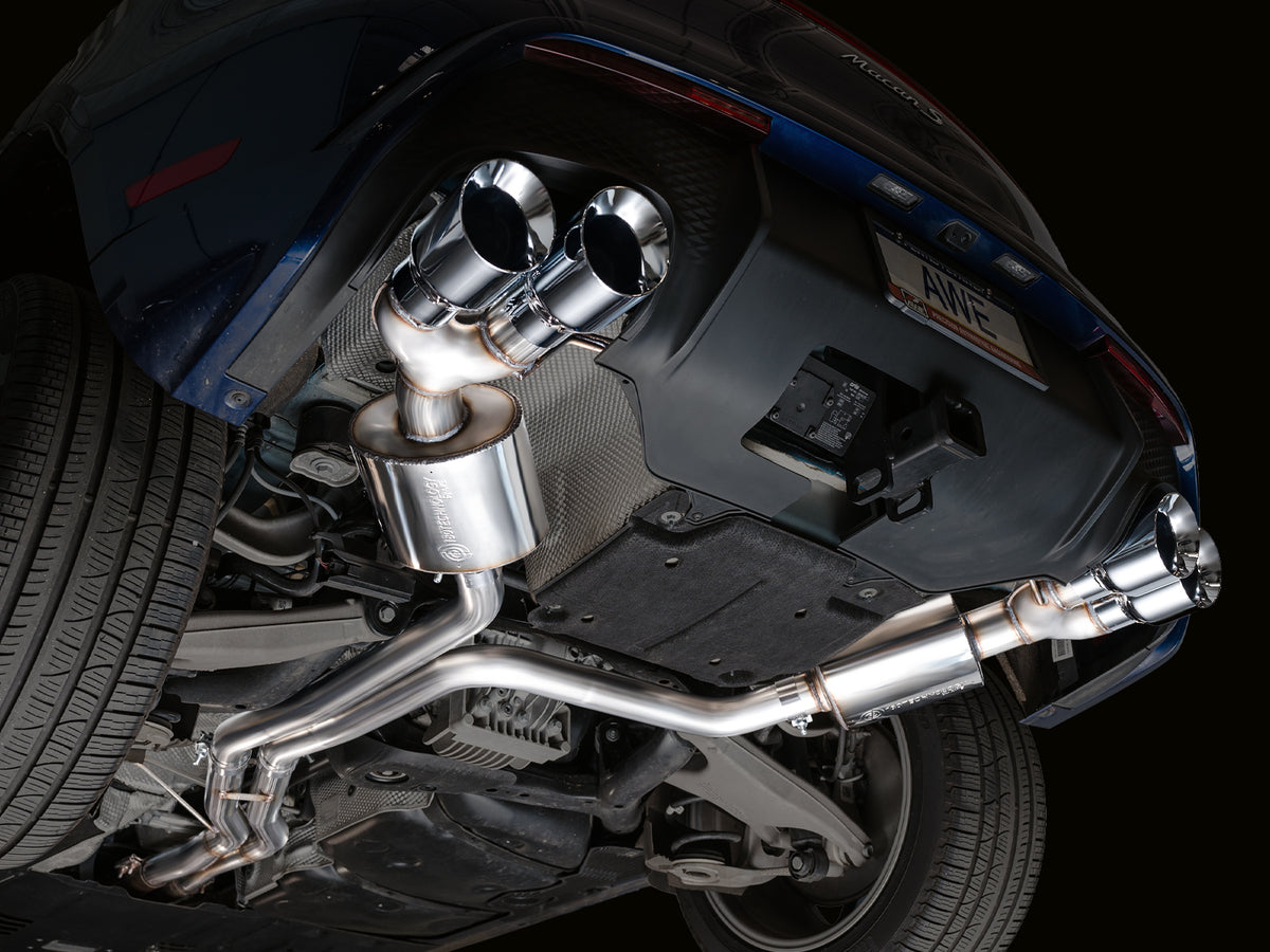 AWE Touring Edition Catback Exhaust for '22+ Porsche Macan 2.9TT - Chrome Silver Tips