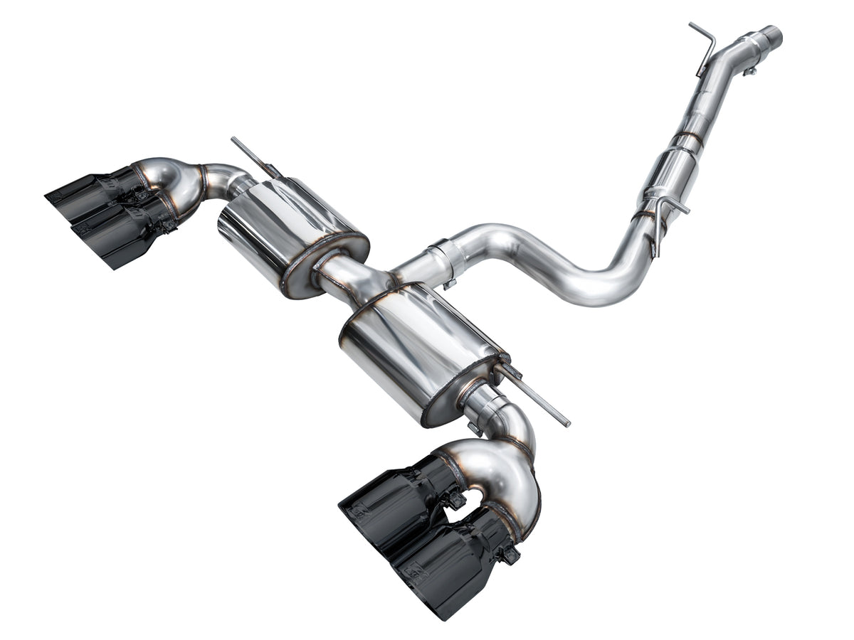 AWE Touring Edition Exhaust for Volkswagen MK8 Golf R - Diamond Black Tips