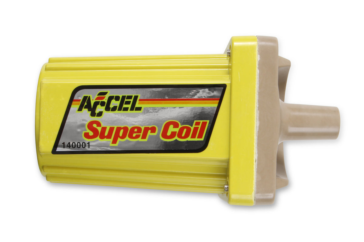 Ignition Coil - SuperCoil - Street -Strip - 45,000v - Super Coil comes with a ballast resistor and mounting hardware. Effective up to 6500 RPM, maximum voltage 45,000 volts