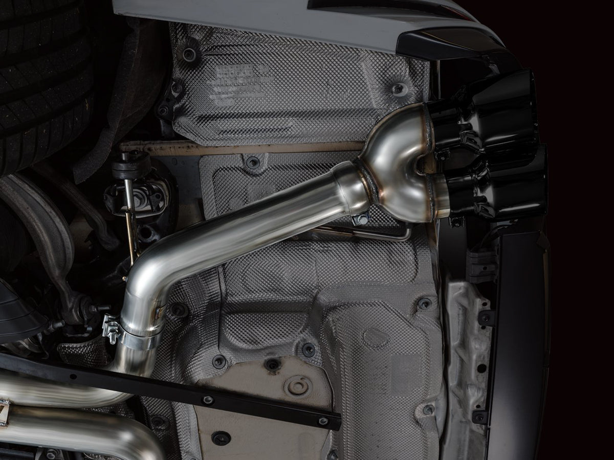 AWE Track Edition Exhaust for Audi C8 S6/S7 - 4.5" Diamond Black Tips