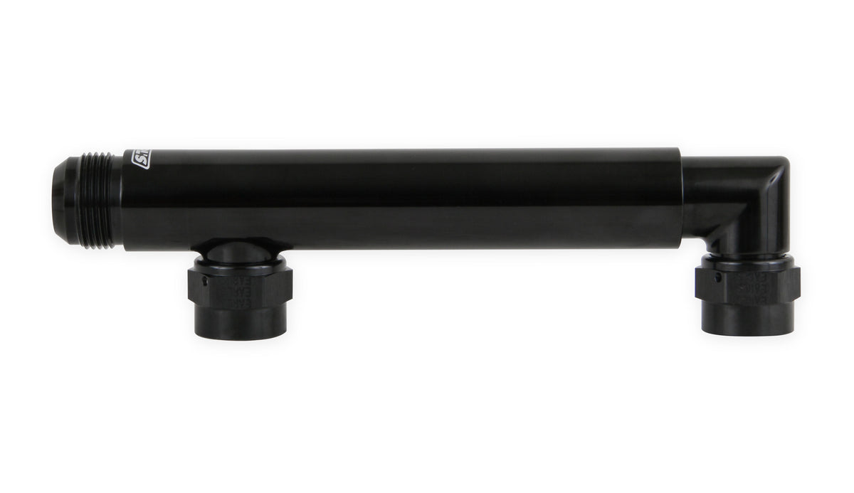 Adjustable Length Range - 6.8" to 10.5" (c/l to c/l of -12 Swivels), Billet Aluminum w/ (2) O-ring seals.  Ideal for use w/ LS0022ERL & Remote Mounted Electric Water Pump.