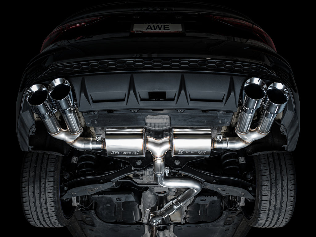 AWE Touring Edition Exhaust for Audi 8Y S3 - 4.5" Chrome Silver Tips