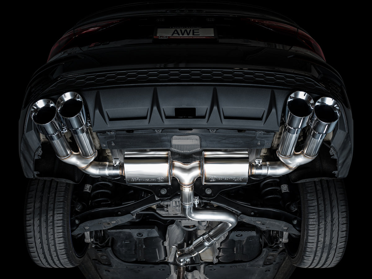AWE Touring Edition Exhaust for Audi 8Y S3 - 4.5" Chrome Silver Tips