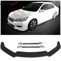 2013-2015 Honda Accord Sedan Textured Black Front Bumper Lip & Rod