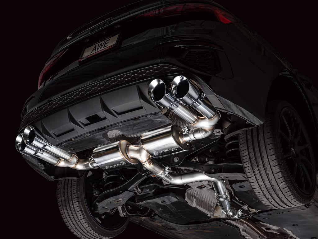 AWE Touring Edition Exhaust for Audi 8Y S3 - 4.5" Chrome Silver Tips