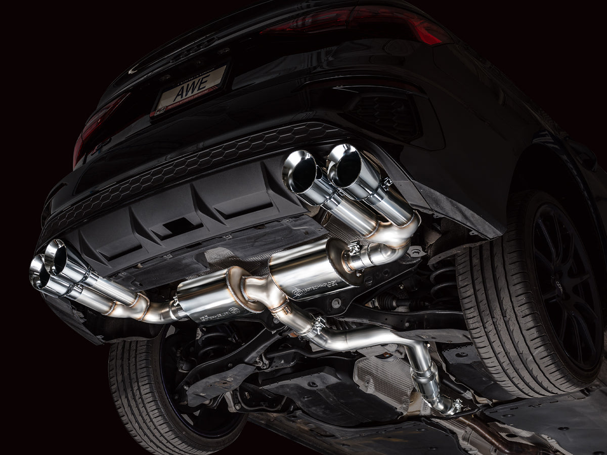 AWE Touring Edition Exhaust for Audi 8Y S3 - 4.5" Chrome Silver Tips