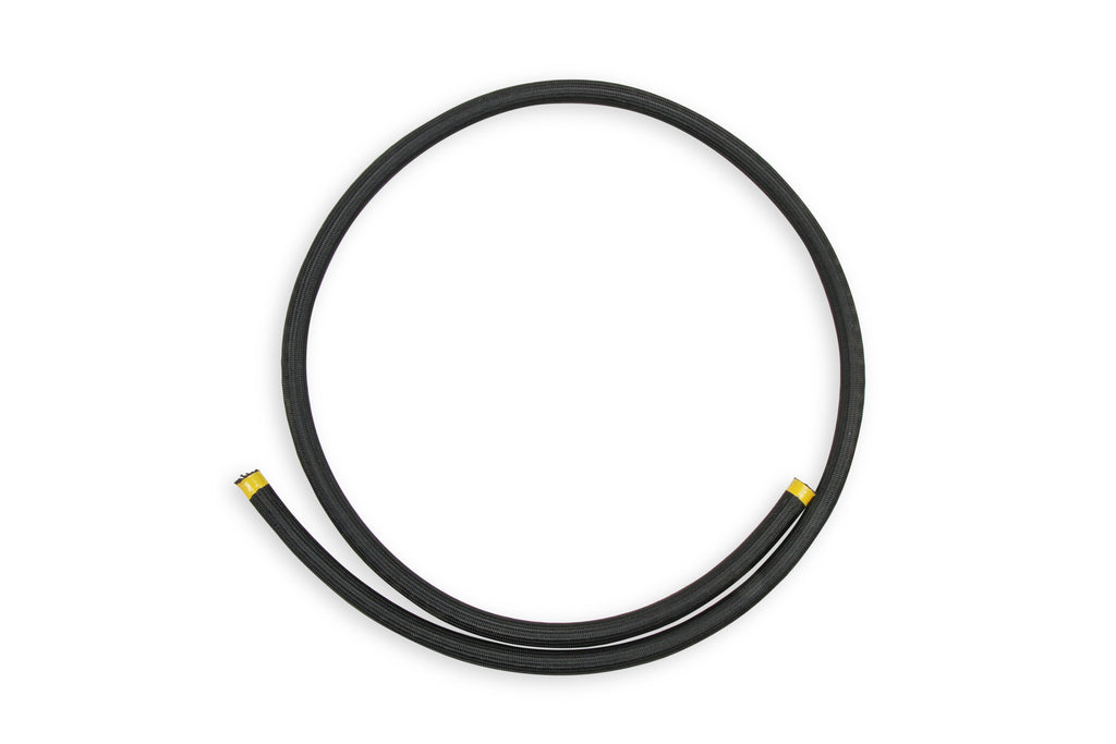 -12 Double-Helix Ribbed PTFE Hose, Black Polyester Braided, 250 PSI, 20FT
