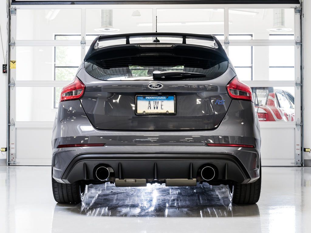AWE Touring Edition Cat-back Exhaust for Ford Focus RS- Non-Resonated - Chrome Silver Tips