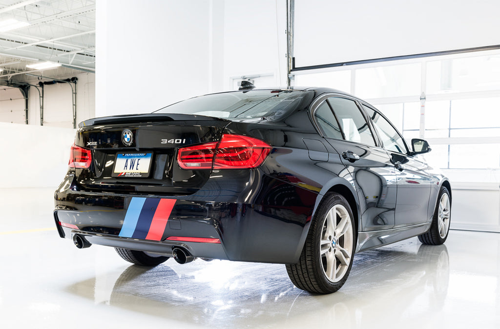 AWE Touring Edition Axleback Exhaust for BMW F3X 340i/440i - 4" Chrome Silver Tips