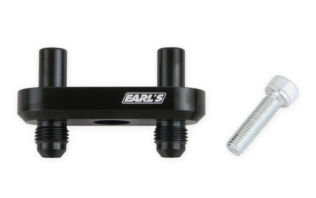 Fits GM 6L80E, 6L90E, and 8L90E Transmissions, -6 AN Male Flares, Black Anodized Finish
