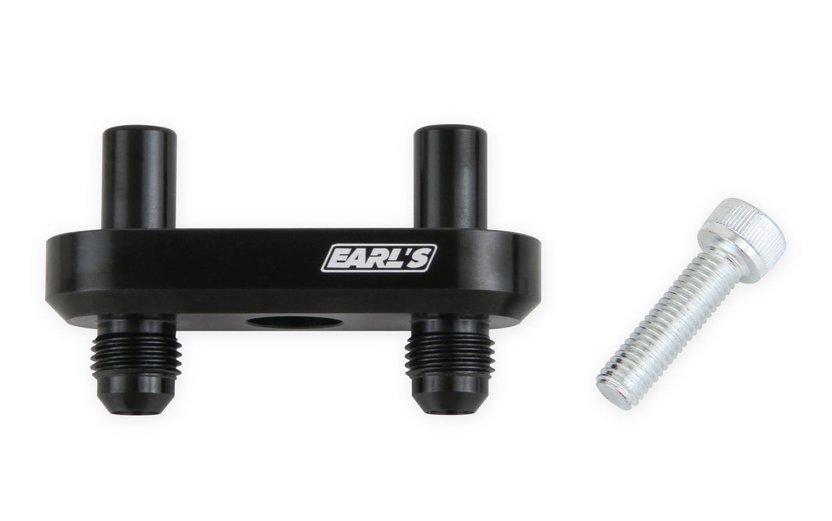 Fits GM 6L80E, 6L90E, and 8L90E Transmissions, -6 AN Male Flares, Black Anodized Finish