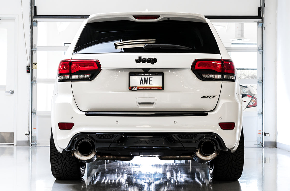 AWE Touring Edition Exhaust for Jeep Grand Cherokee SRT - Chrome Silver Tips