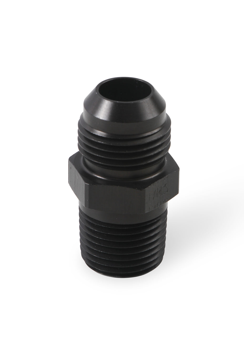 Straight AN -10 Male to 1/2" NPT Male Adapter - Black