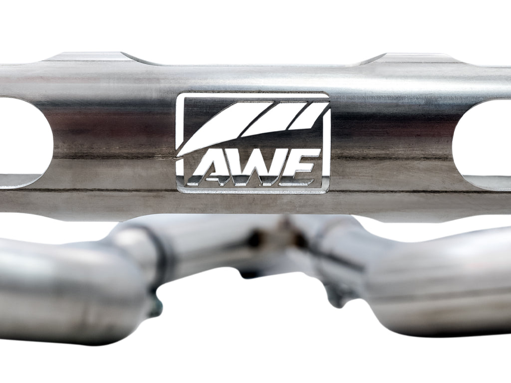 AWE Track Edition Catback Exhaust for BMW F8X M3/M4 - 4" Chrome Silver Tips