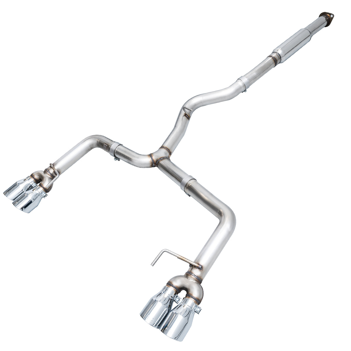 AWE Track Edition Exhaust for VA / GV WRX / STI Sedan - 4" Chrome Silver Quad Tips