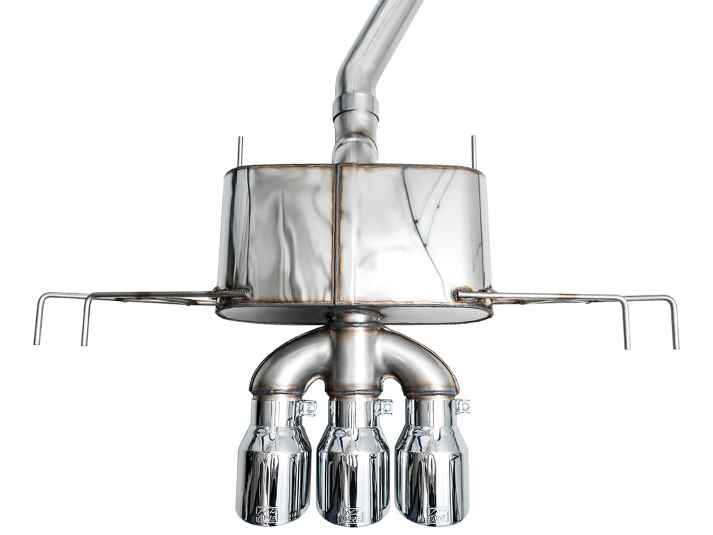 AWE Touring Edition Exhaust for FL5 Civic Type R - Triple Chrome Silver Tips