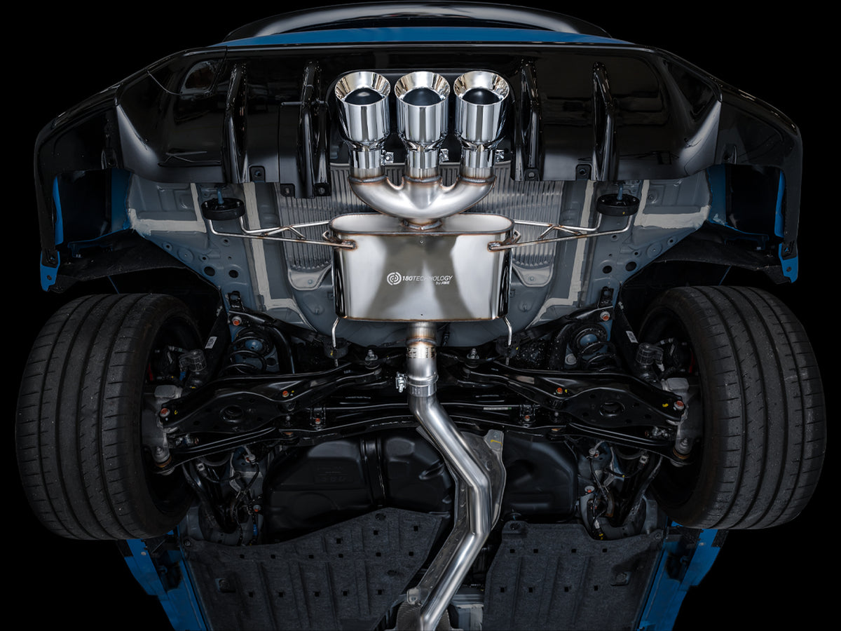 AWE Touring Edition Exhaust for FL5 Civic Type R - Triple Chrome Silver Tips