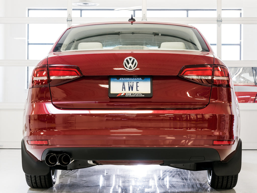 AWE Track Edition Exhaust for MK6 Jetta 1.4T - Diamond Black Tips