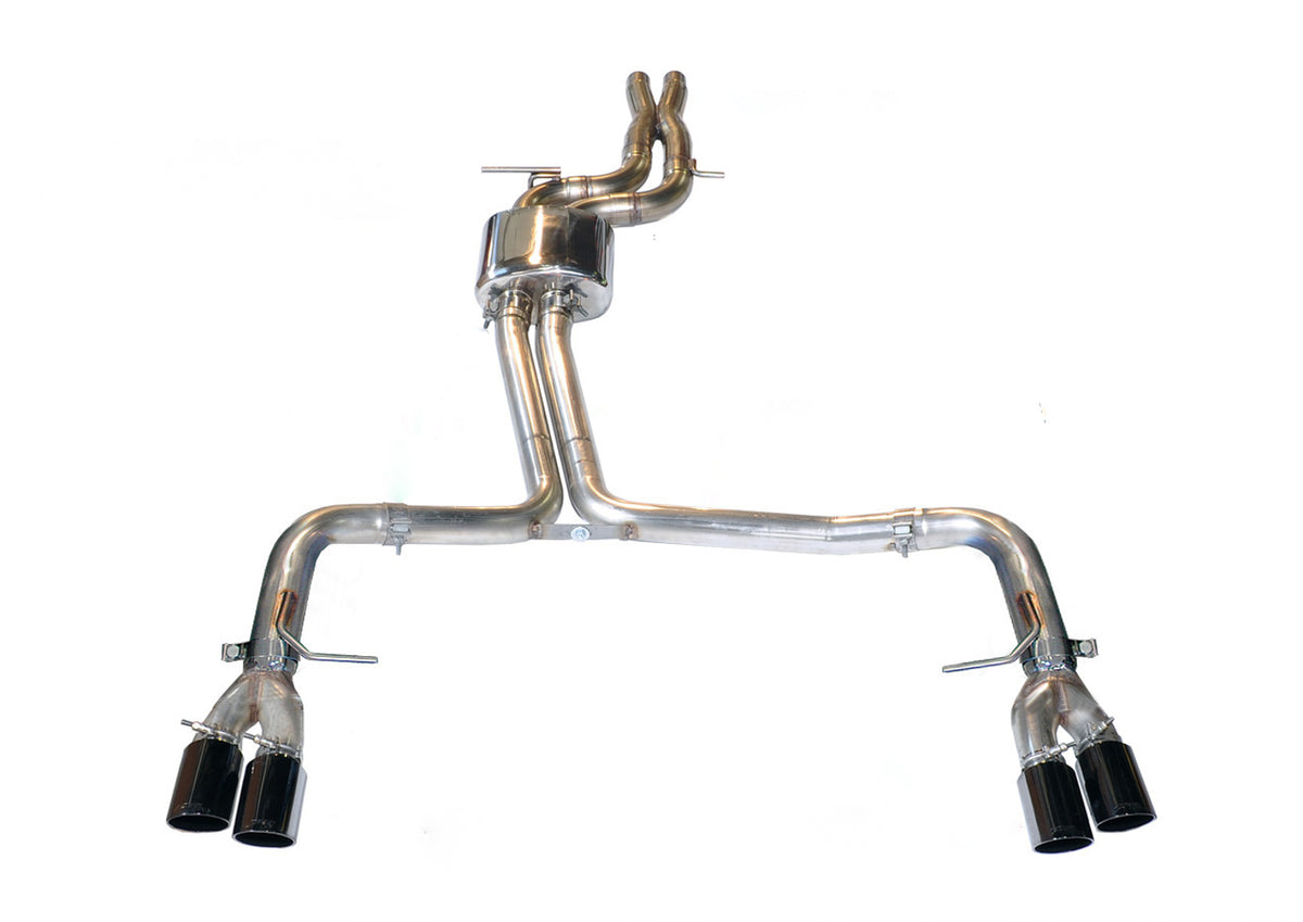 AWE Track Edition Exhaust for Audi B8 S4 3.0T - 3.5" Diamond Black Tips