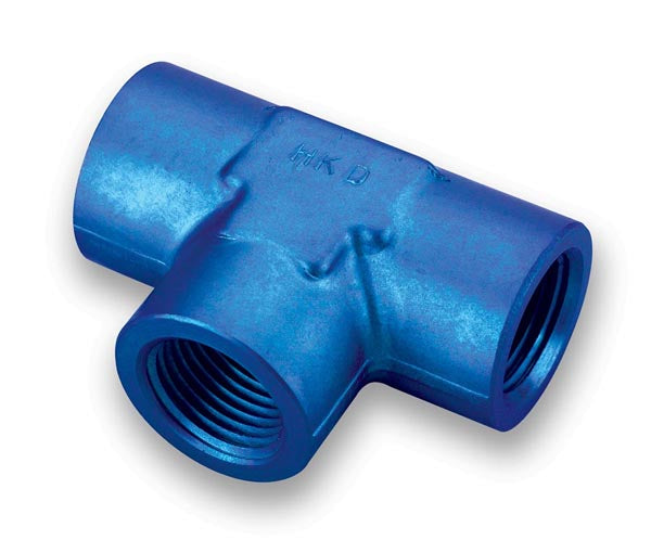 Blue Anodized Lightweight Aluminum Construction. Available for Any Plumbing Situation And Many Custom Applications.