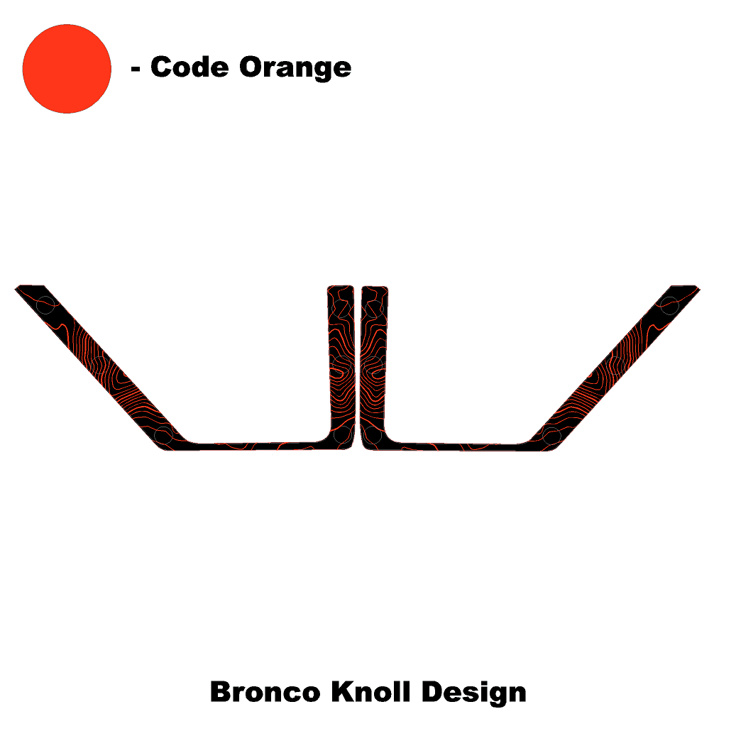 Topo Front Door Net Trim Overlay Kit (Printed Series) - 2021+ Bronco