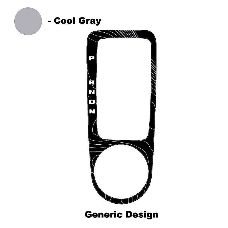 Topo Automatic Shifter Overlay (Printed Series) - 2021+ Bronco Automatic
