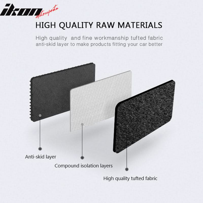 Car Floor Mat for 2000-2008 Honda S2000 Black Carpet 2PC Nylon