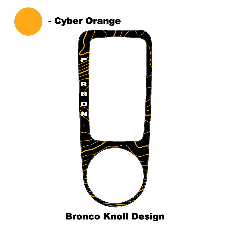 Topo Automatic Shifter Overlay (Printed Series) - 2021+ Bronco Automatic