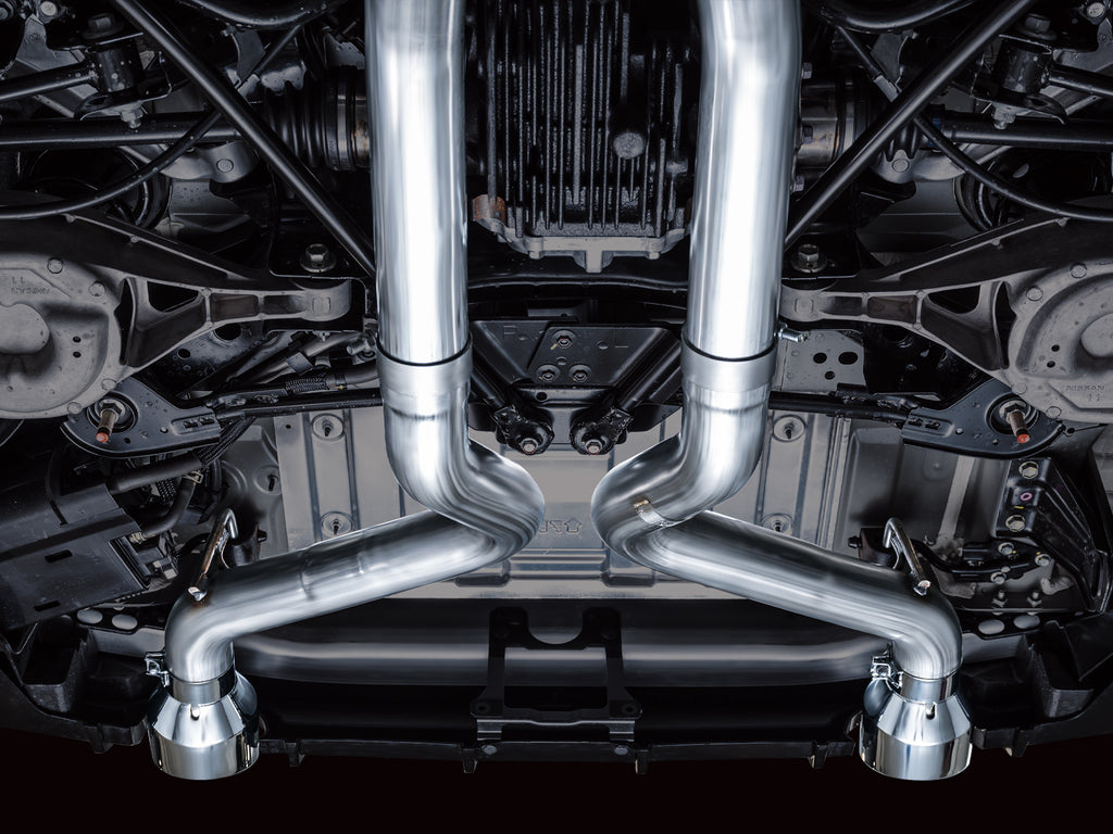 AWE Track Edition Exhaust for Nissan Z - 5” Chrome Silver Tips