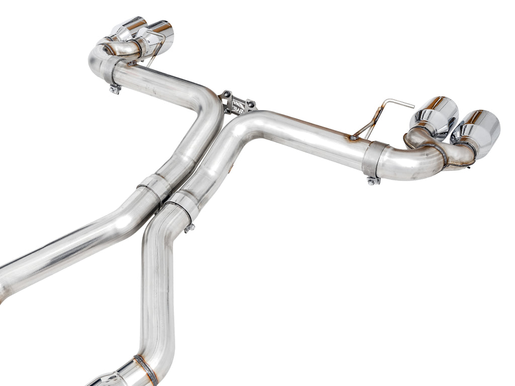 AWE Track Edition Exhaust for G2X M340i / M440i - 4" Chrome Silver Tips