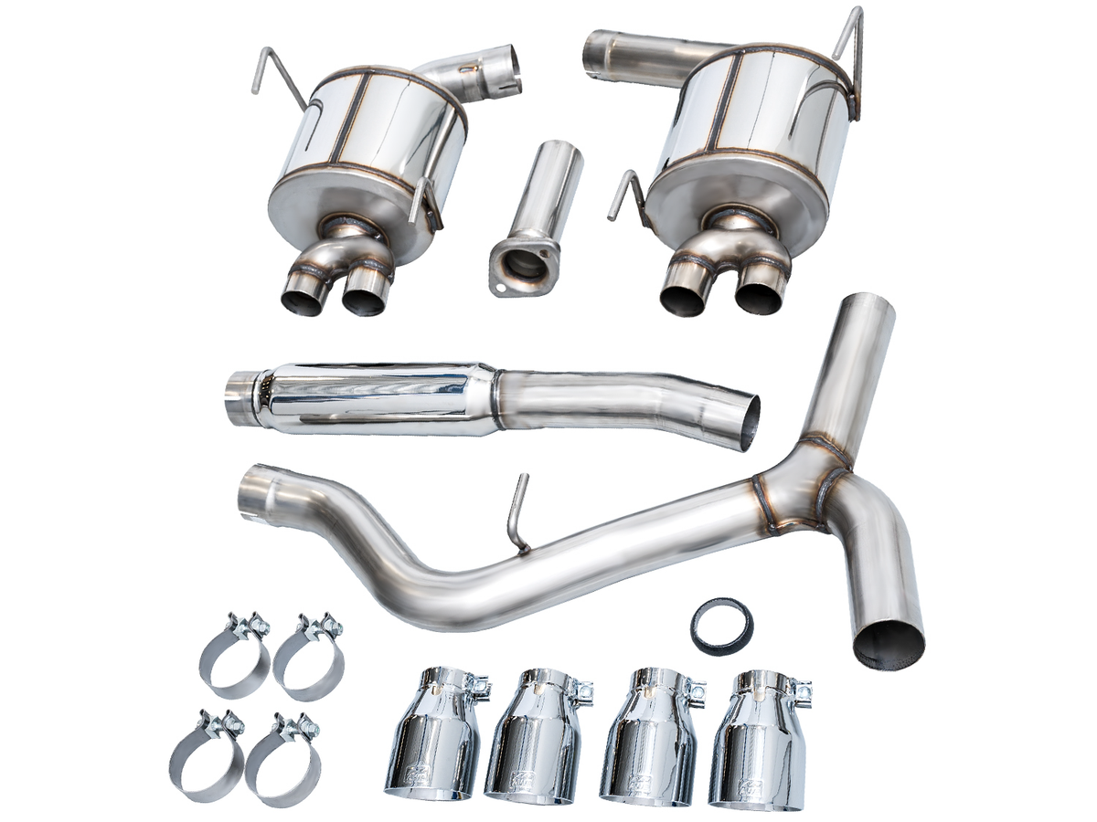 AWE Touring Edition Catback Exhaust for VB Subaru WRX - 4" Chrome Silver Tips