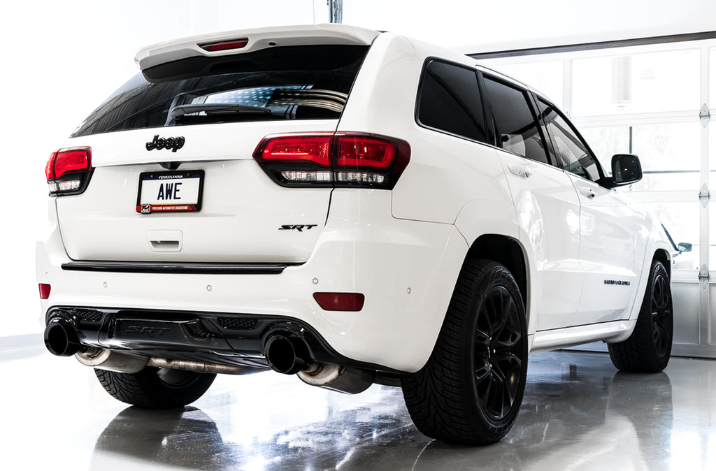 AWE Track Edition Exhaust for Jeep Grand Cherokee SRT - Chrome Silver Tips