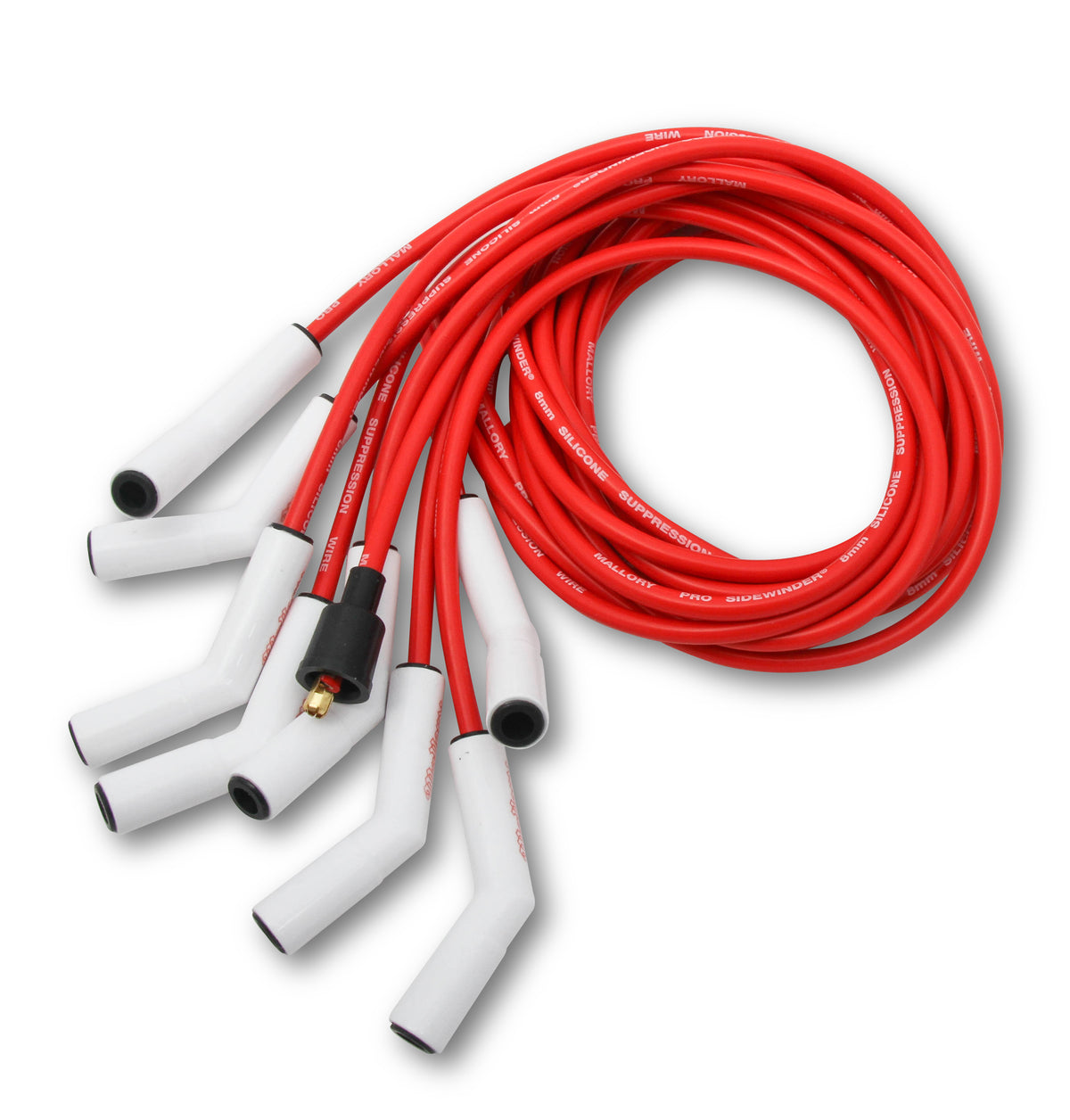 Ceramic boot, performance spark plug wires capable of withstanding up to 2000°F temperatures at the spark plug.