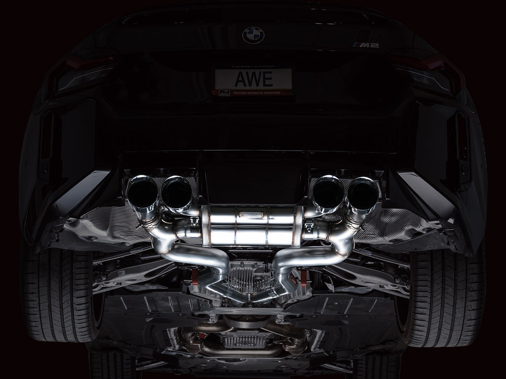 AWE SwitchPath™ Exhaust for BMW G87 M2 - 4.5" Chrome Silver Tips