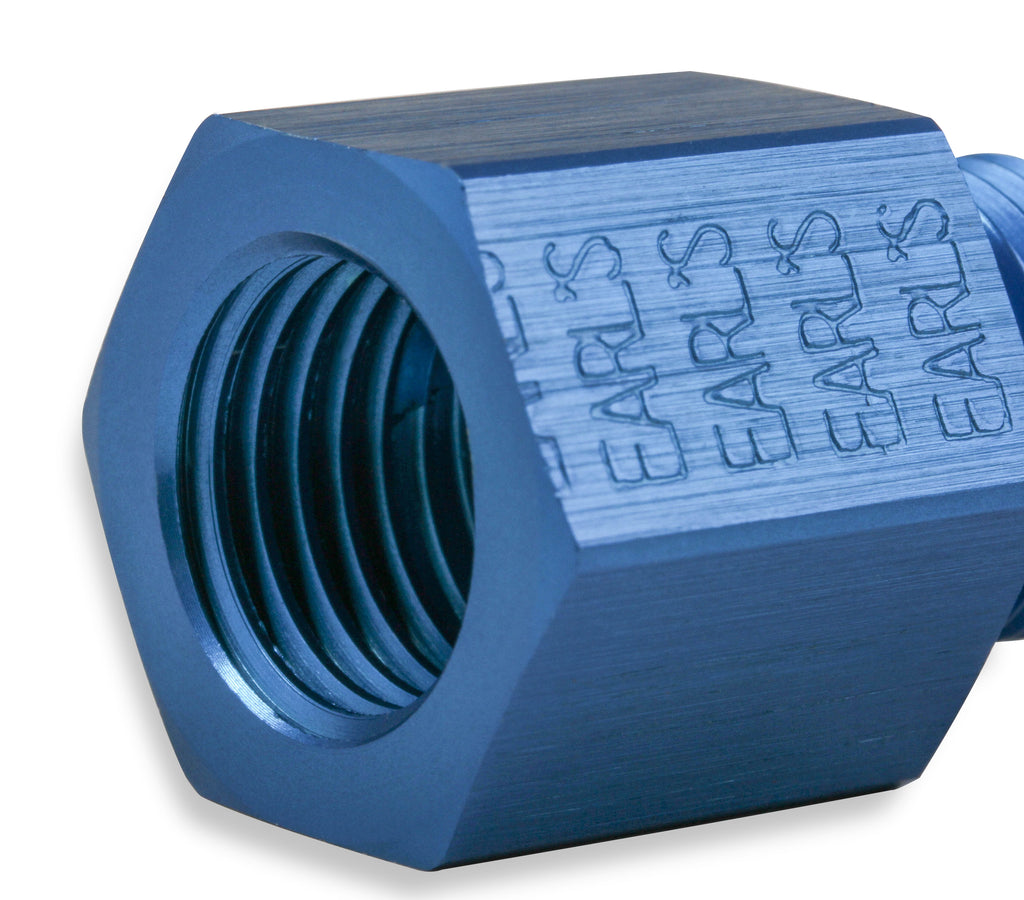 Blue Anodized Lightweight Aluminum Construction. Typical Application Fuel Injection Female O-Ring Seal.