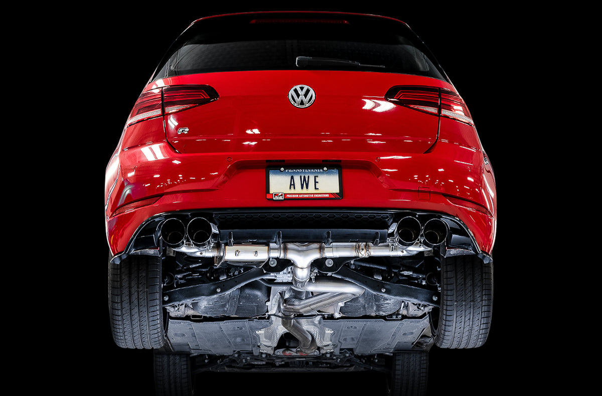 AWE SwitchPath™ Exhaust for MK7.5 Golf R - Diamond Black Tips, 102mm