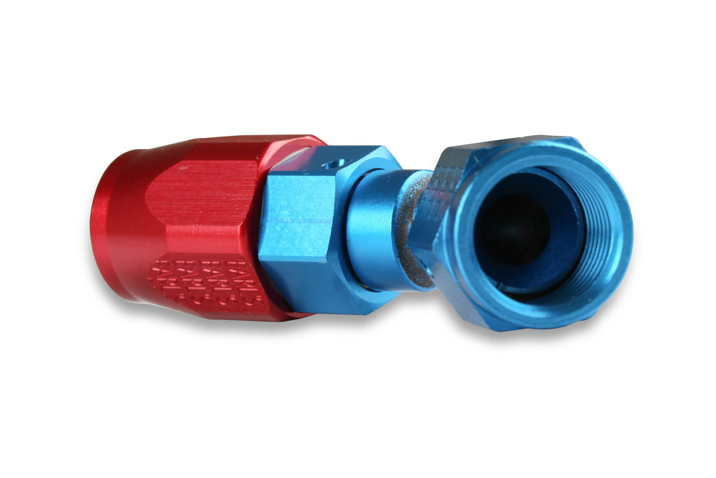 Earls 45 Degree Swivel-Seal® Hose End AN -6 - Red/Blue
