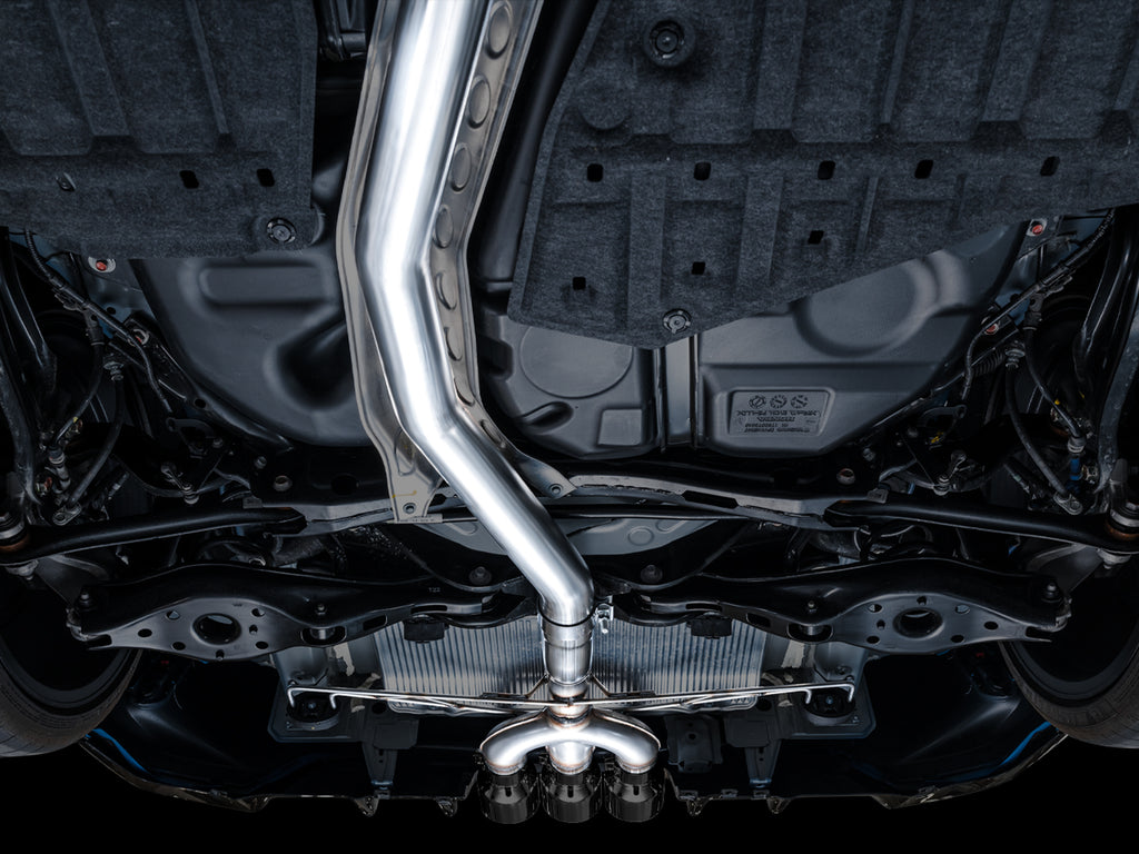 AWE Track Edition Exhaust for FL5 Civic Type R - Triple Diamond Black Tips