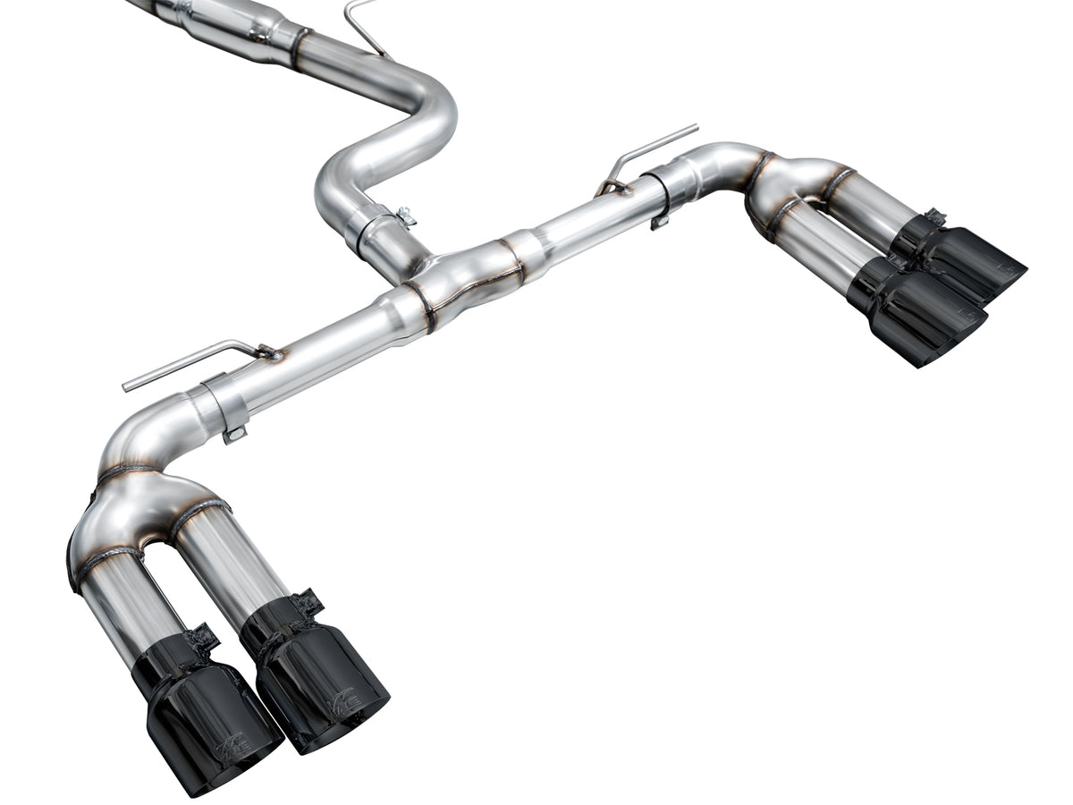AWE Track Edition Exhaust for Audi 8Y S3 - 4.5" Diamond Black Tips