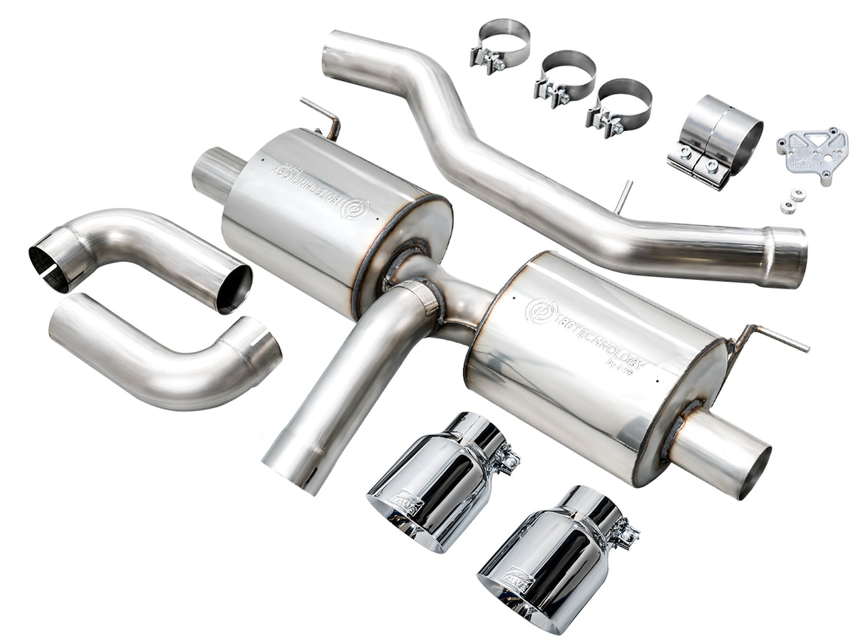 AWE Touring Edition Axleback Exhaust for BMW G2X 330i/430i - 4.5” Chrome Silver Tips