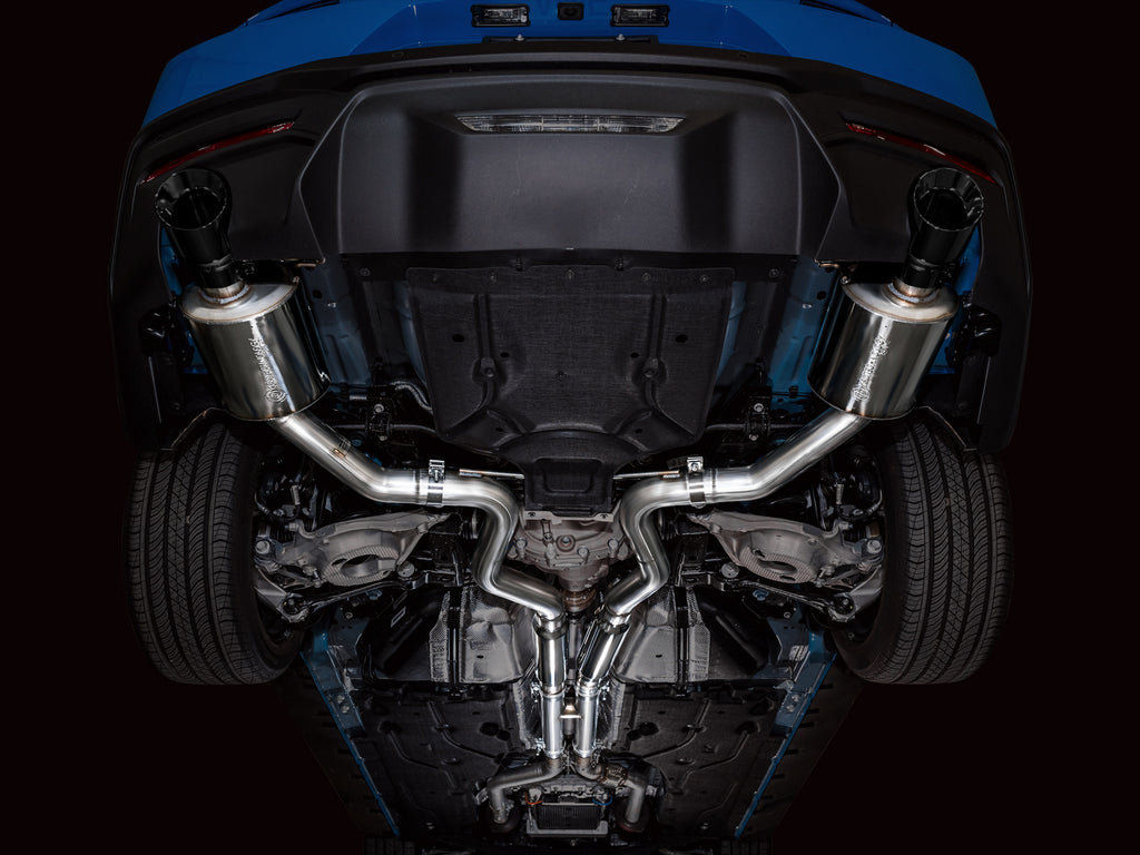 AWE Touring Edition Exhaust for S650 Ford Mustang GT Fastback - Dual Diamond Black Tips