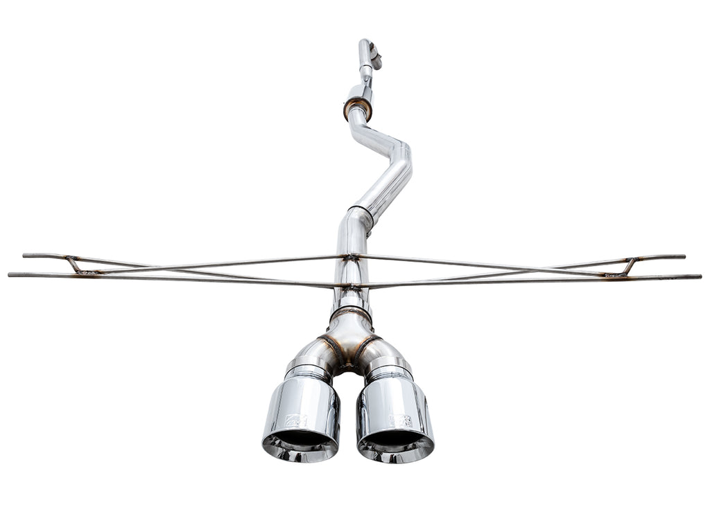 AWE Track Edition Exhaust for 10th Gen Civic Si Coupe / Sedan (includes Front Pipe) - Dual Chrome Silver Tips